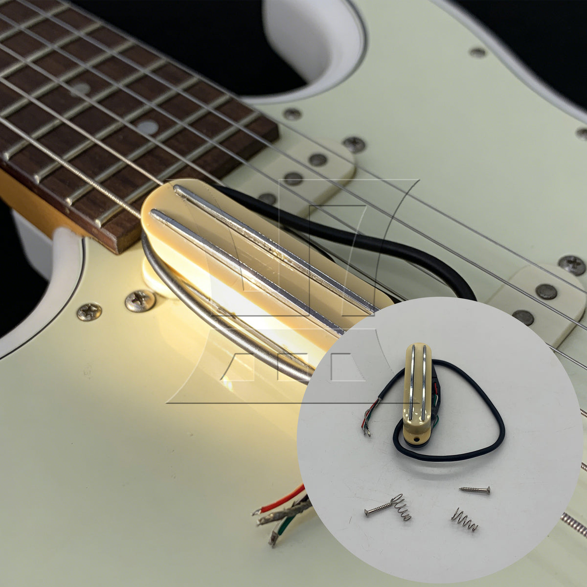 BQLZR 1pc Dual Rail Pickup Cream Yellow Electric Guitar Pickup Electric Guitar Accessories