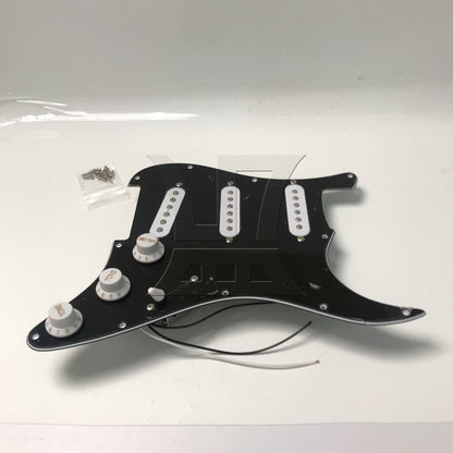 BQLZR 1pc Three-Layer Electric Guitar Guard Set SSS Black & White for Lynnists Musical Instrument Making