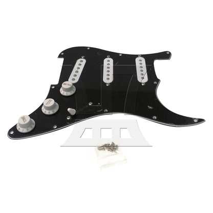BQLZR 1pc Three-Layer Electric Guitar Guard Set SSS Black & White for Lynnists Musical Instrument Making