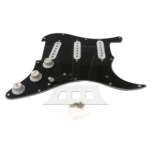 BQLZR 1pc Three-Layer Electric Guitar Guard Set SSS Black & White for Lynnists Musical Instrument Making