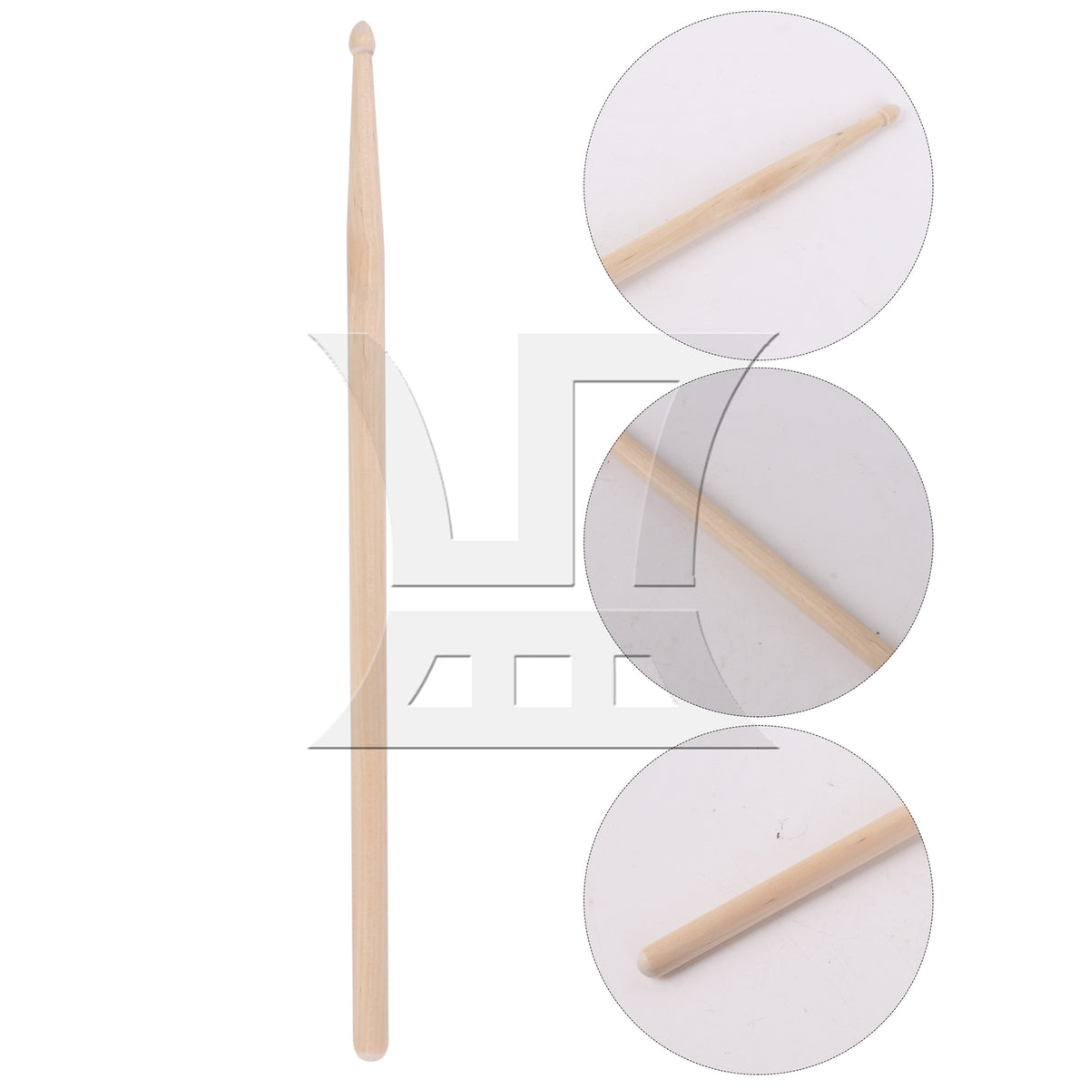 BQLZR 1pc Unpainted Wooden Drum Stick for Adult Practice Drumstick 40.6x1.5cm 7A