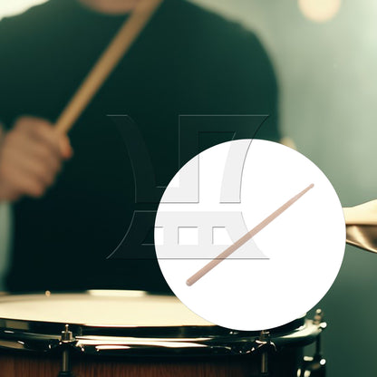 BQLZR 1pc Unpainted Wooden Drum Stick for Adult Practice Drumstick 39.5x1.37cm 7A