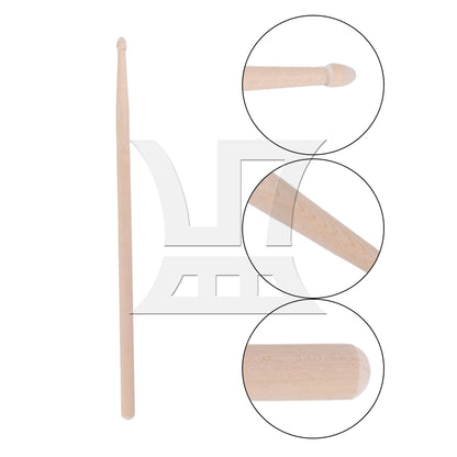 BQLZR 1pc Unpainted Wooden Drum Stick for Adult Practice Drumstick 39.5x1.37cm 7A