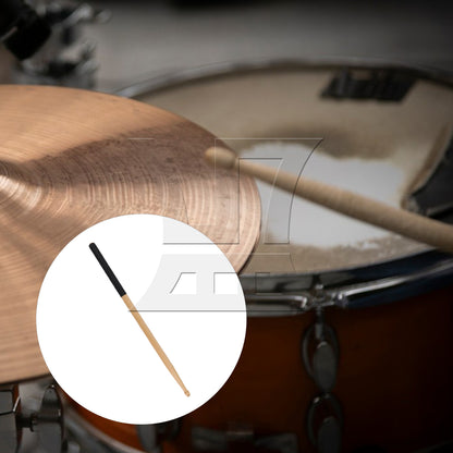 BQLZR 1pc 16 Inch Classic Wood Drum Sticks Non-Slip Grip for Adult Practice Accessories Black 5A