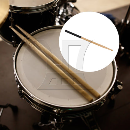 BQLZR 1pc 16 Inch Classic Wood Drum Sticks Non-Slip Grip for Adult Practice Accessories Black 5A