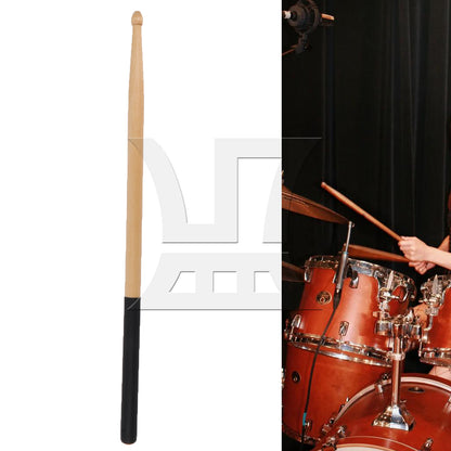 BQLZR 1pc 16 Inch Classic Wood Drum Sticks Non-Slip Grip for Adult Practice Accessories Black 5A