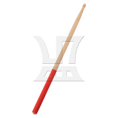 BQLZR 1pc 16 Inch Classic Wood Drum Sticks Non-Slip Grip for Adult Practice Accessories Red 5A