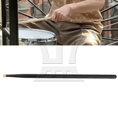 BQLZR 1pc 16 Inch Classic Wood Drum Sticks for Adult Practice Accessories Black 5A
