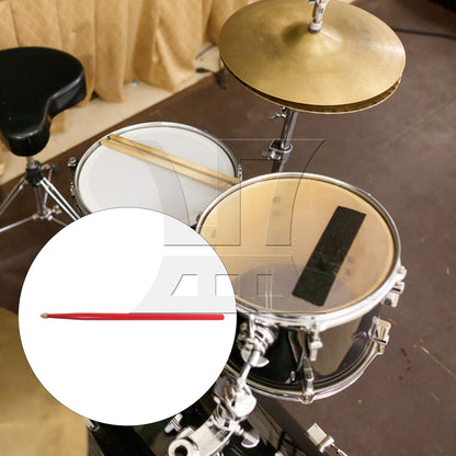 BQLZR 1pc 16 Inch Classic Wood Drum Sticks for Adult Practice Accessories Red 5A