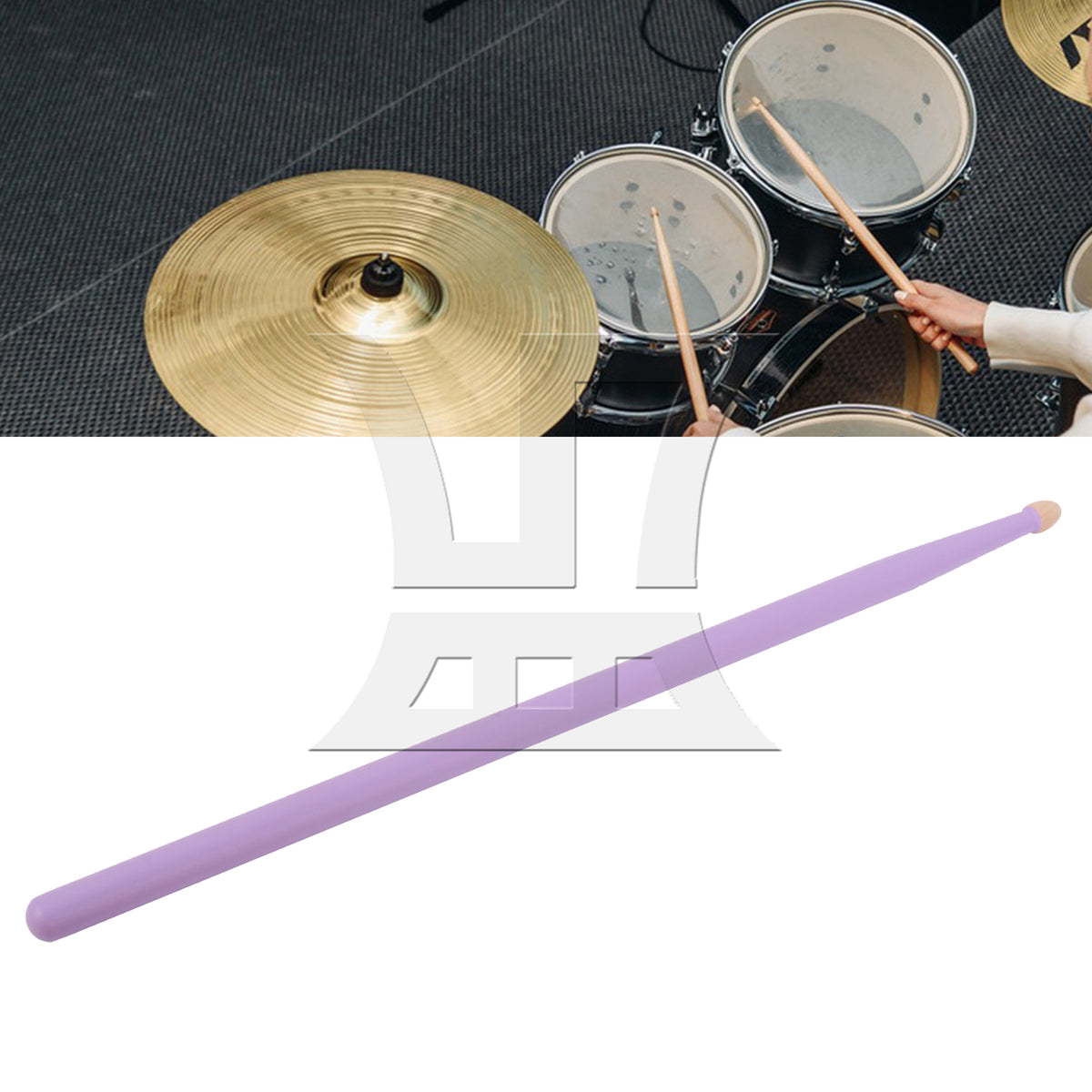BQLZR 1pc 16 Inch Classic Wood Drum Sticks for Adult Practice Accessories Purple5A