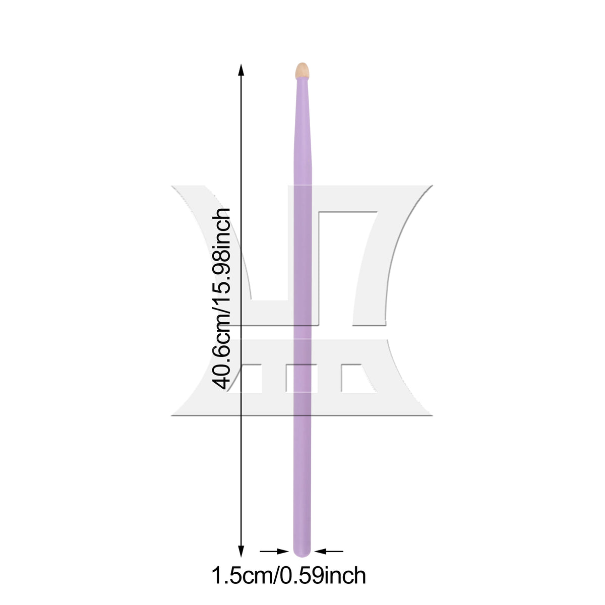 BQLZR 1pc 16 Inch Classic Wood Drum Sticks for Adult Practice Accessories Purple5A