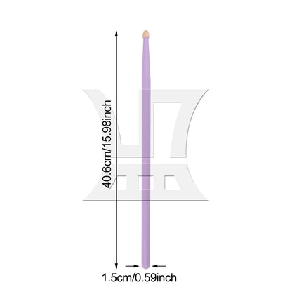 BQLZR 1pc 16 Inch Classic Wood Drum Sticks for Adult Practice Accessories Purple5A