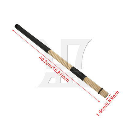 BQLZR 1pc Bamboo Drum Wire Brush Black for Band Playing Drummer Practice