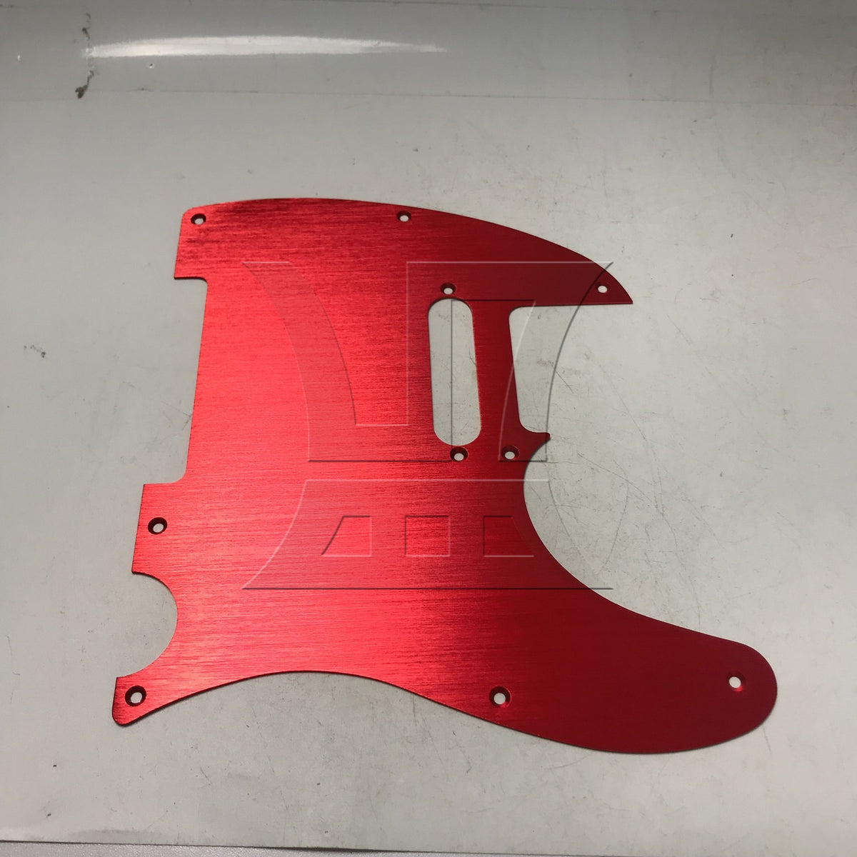 BQLZR 1pc Aluminum Alloy Electric Guitar Pickguard Scratch Plate 8 Holes S Dark Red for Electric Guitar Modification And Musical Instrument Repair
