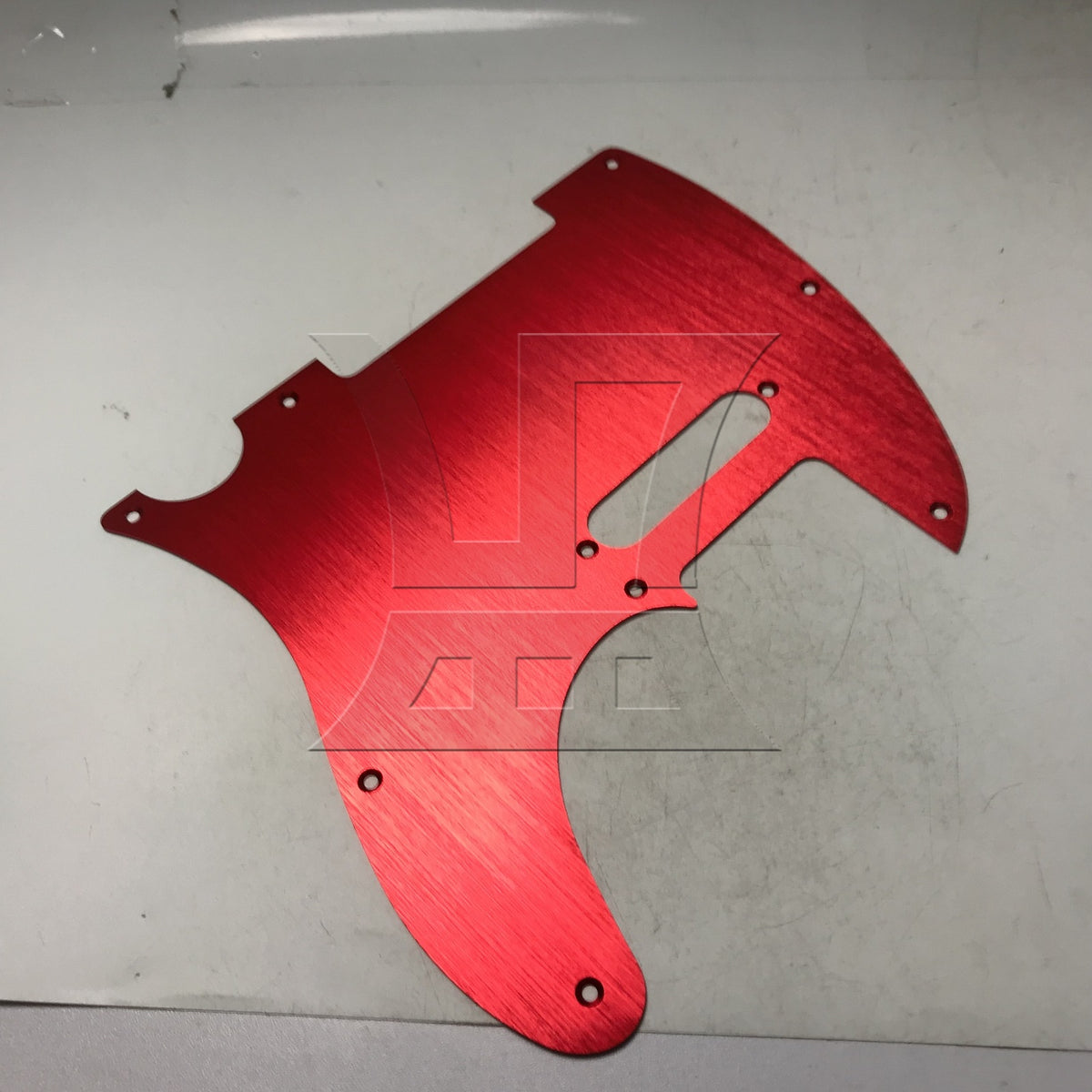 BQLZR 1pc Aluminum Alloy Electric Guitar Pickguard Scratch Plate 8 Holes S Dark Red for Electric Guitar Modification And Musical Instrument Repair
