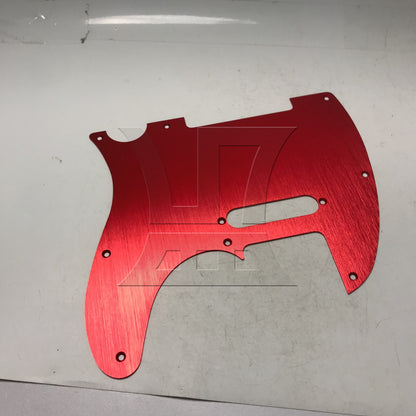 BQLZR 1pc Aluminum Alloy Electric Guitar Pickguard Scratch Plate 8 Holes S Dark Red for Electric Guitar Modification And Musical Instrument Repair
