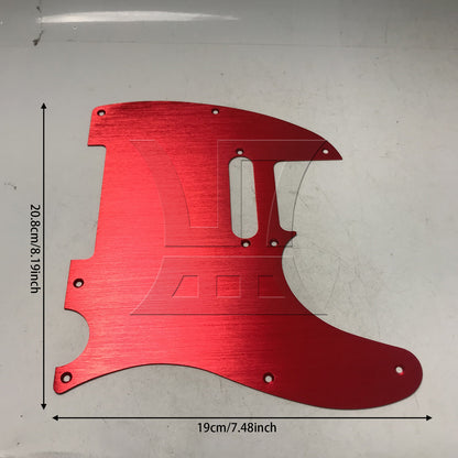 BQLZR 1pc Aluminum Alloy Electric Guitar Pickguard Scratch Plate 8 Holes S Dark Red for Electric Guitar Modification And Musical Instrument Repair