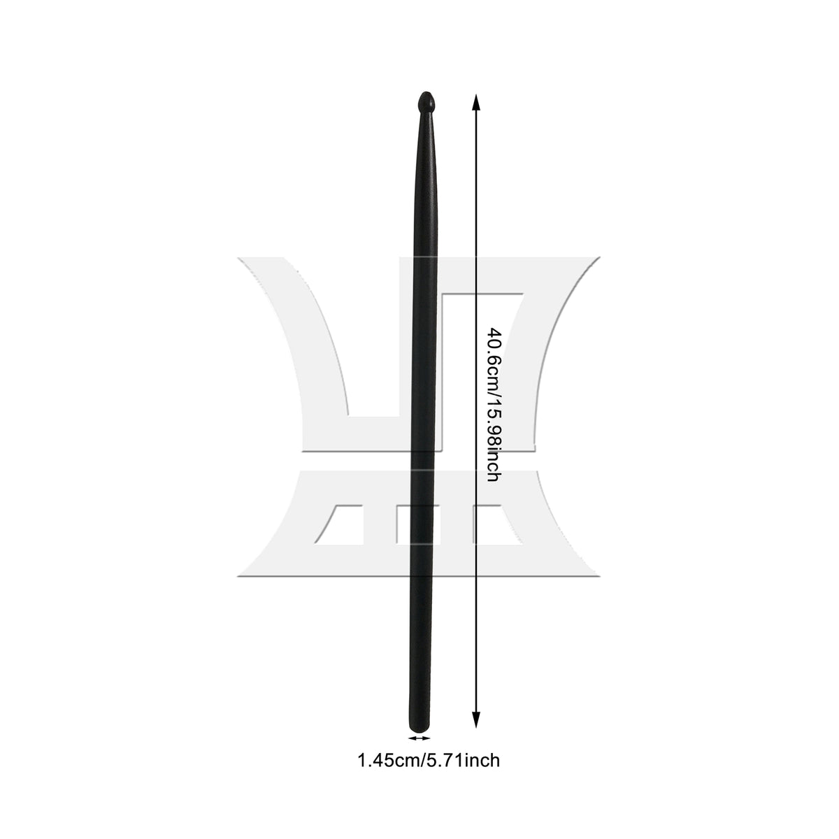 BQLZR 1pc Carbon Fiber Drum Sticks Black 5A Professional Drumming Performance