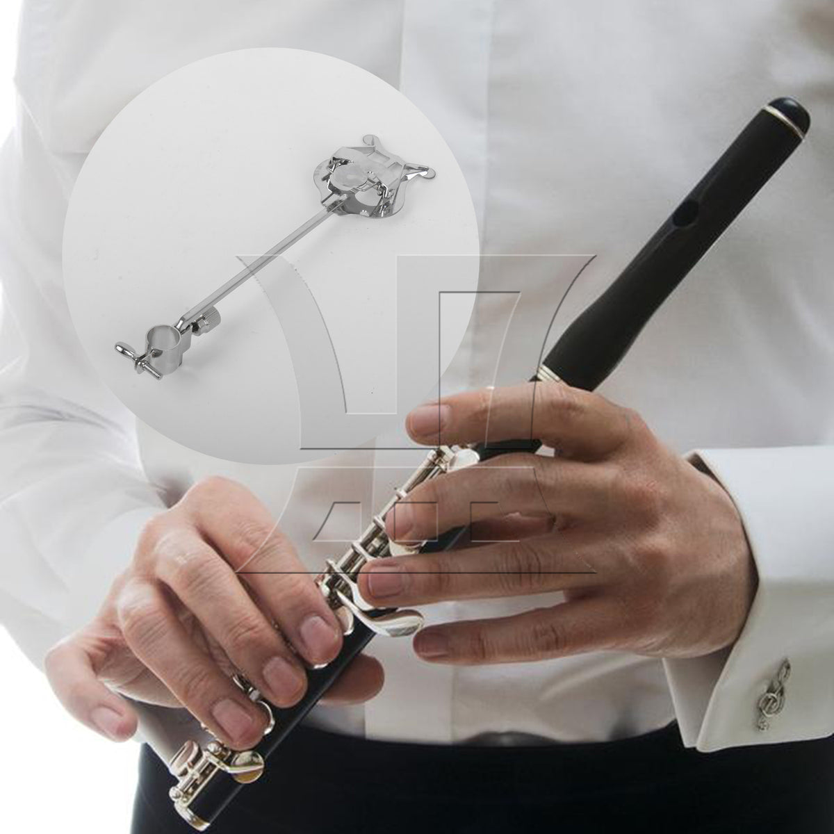 BQLZR 1pc Piccolo Marching Music Sheet Clip Silver Marching Music Stand