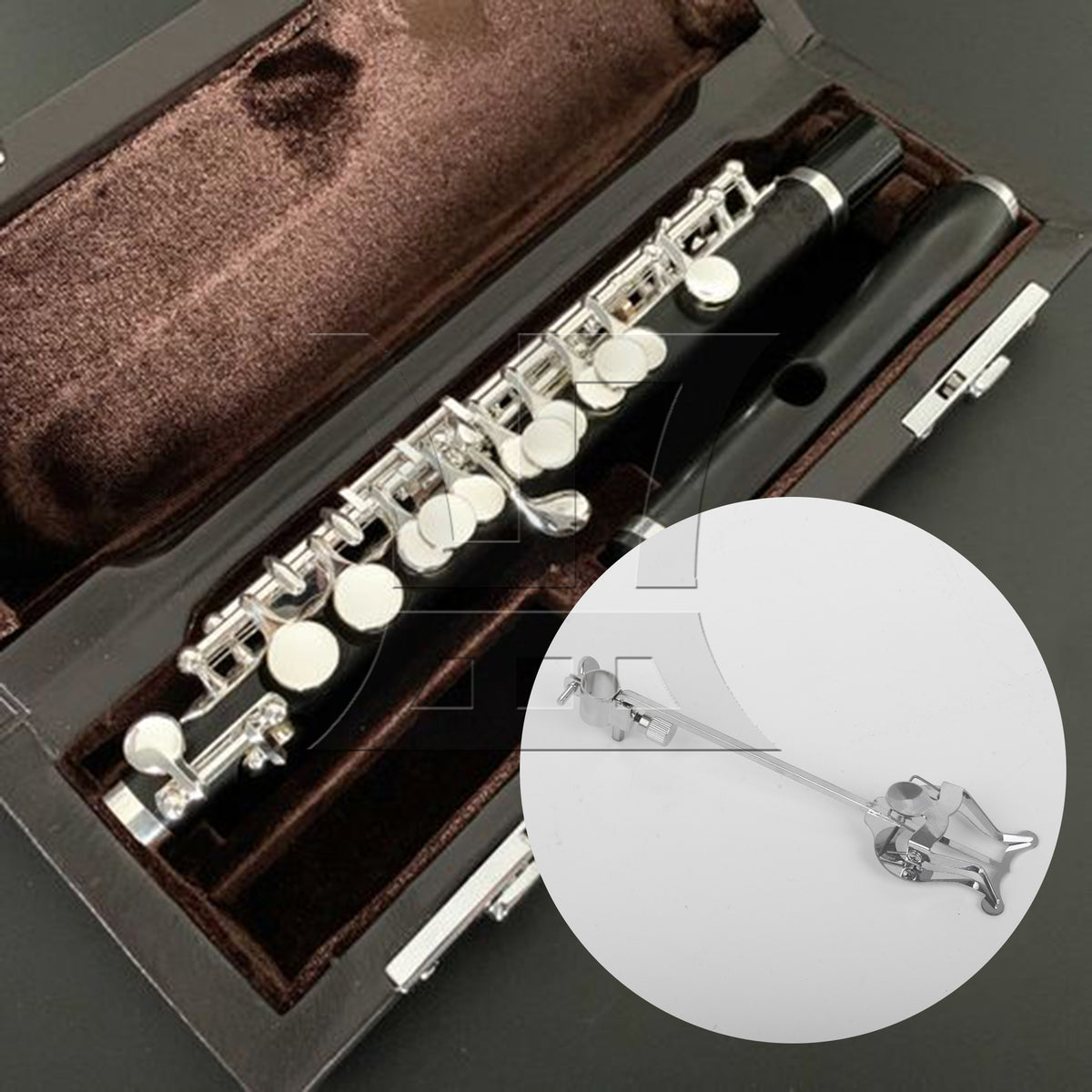 BQLZR 1pc Piccolo Marching Music Sheet Clip Silver Marching Music Stand