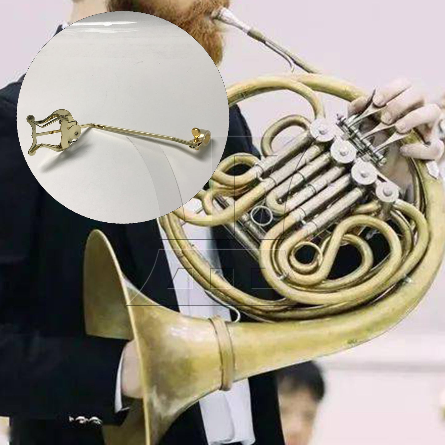 BQLZR 1pc Golden French Horn Marching Music Spectrum Clip Marching Music Stand