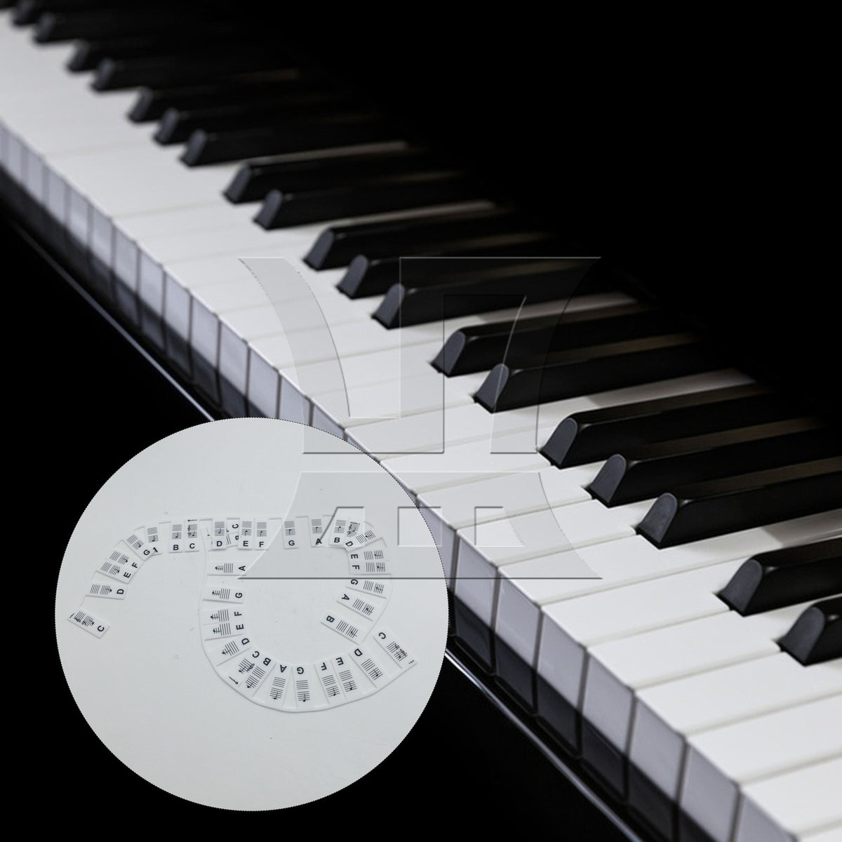 BQLZR 1set Piano Keyboard Sheet Music Note Stickers for Electric Piano