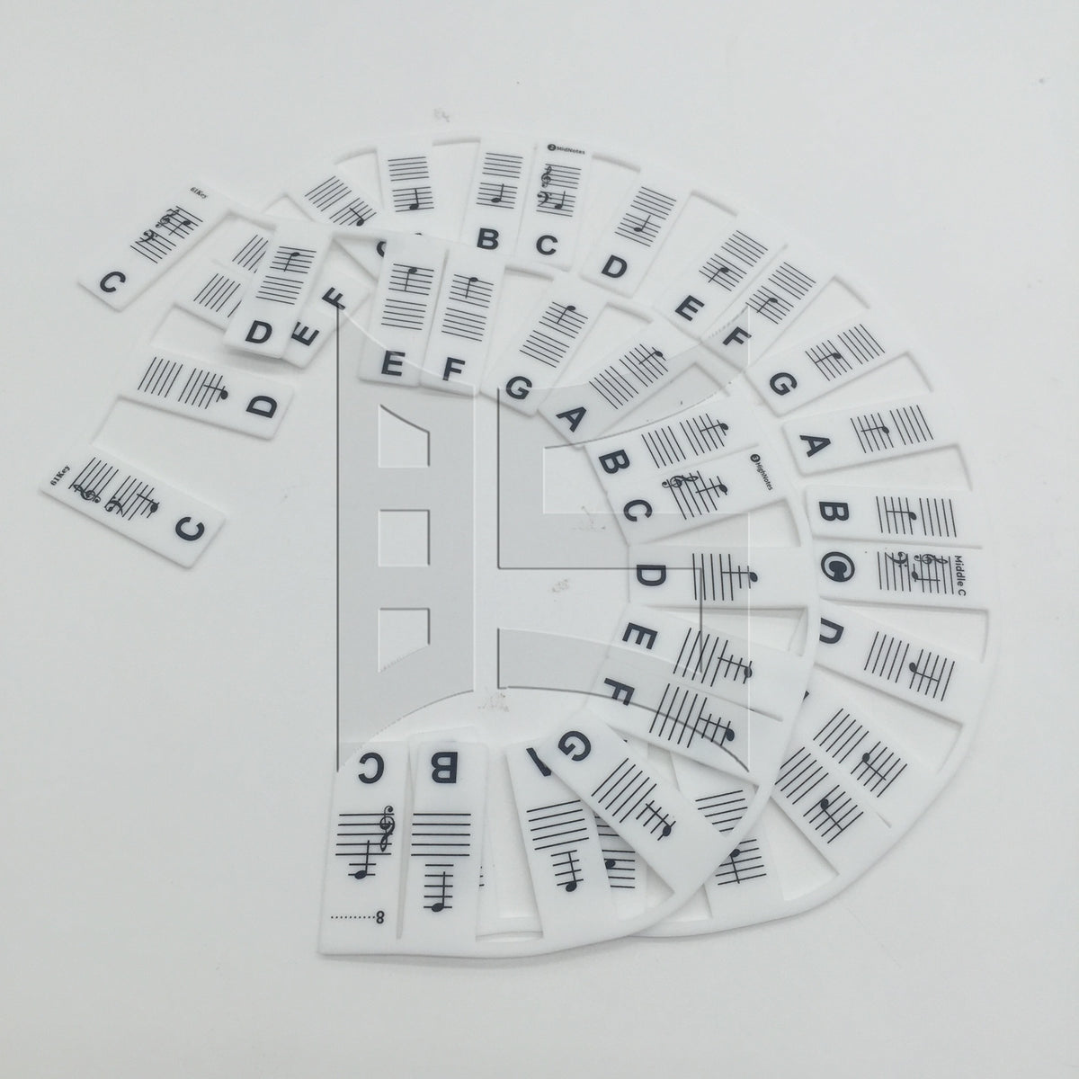 BQLZR 1set Piano Keyboard Sheet Music Note Stickers for Electric Piano