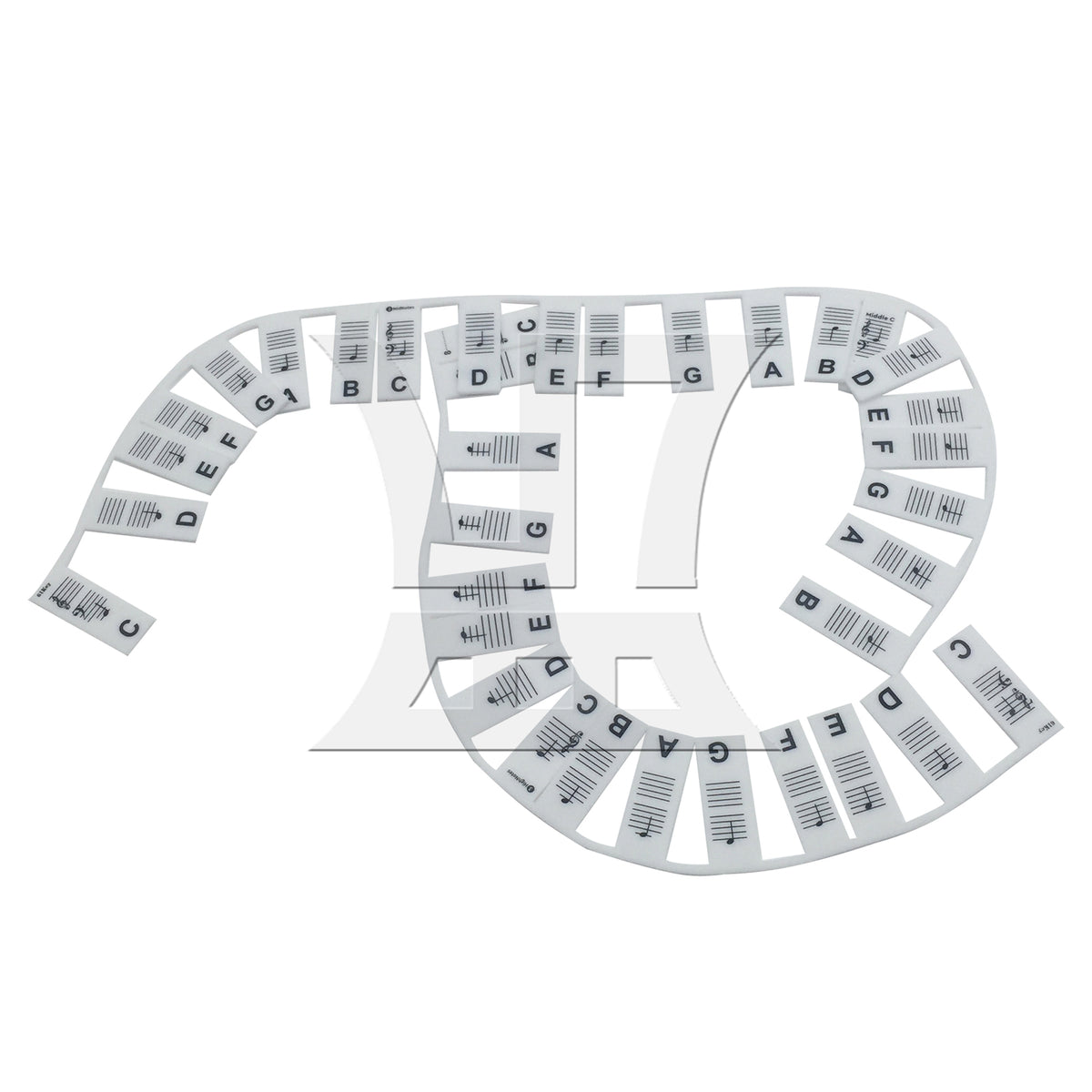 BQLZR 1set Piano Keyboard Sheet Music Note Stickers for Electric Piano