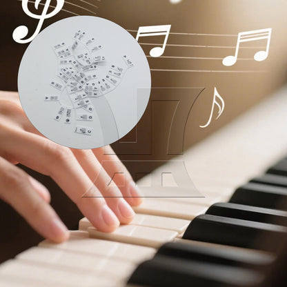 BQLZR 1set Piano Keyboard Sheet Music Note Stickers for Vertical Piano
