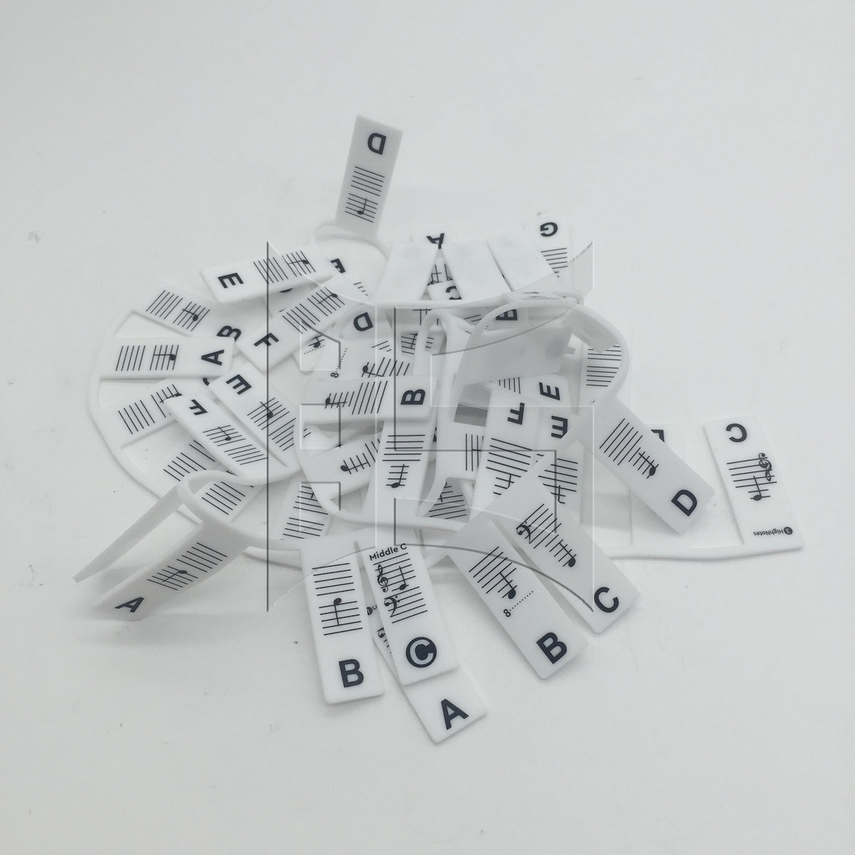 BQLZR 1set Piano Keyboard Sheet Music Note Stickers for Vertical Piano