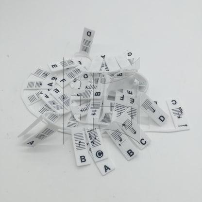 BQLZR 1set Piano Keyboard Sheet Music Note Stickers for Vertical Piano