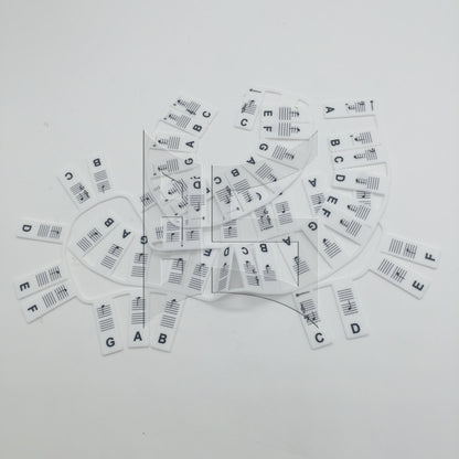 BQLZR 1set Piano Keyboard Sheet Music Note Stickers for Vertical Piano