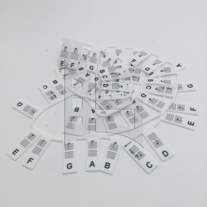 BQLZR 1set Piano Keyboard Sheet Music Note Stickers for Vertical Piano