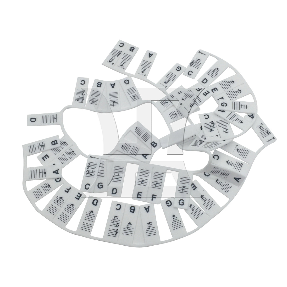 BQLZR 1set Piano Keyboard Sheet Music Note Stickers for Vertical Piano