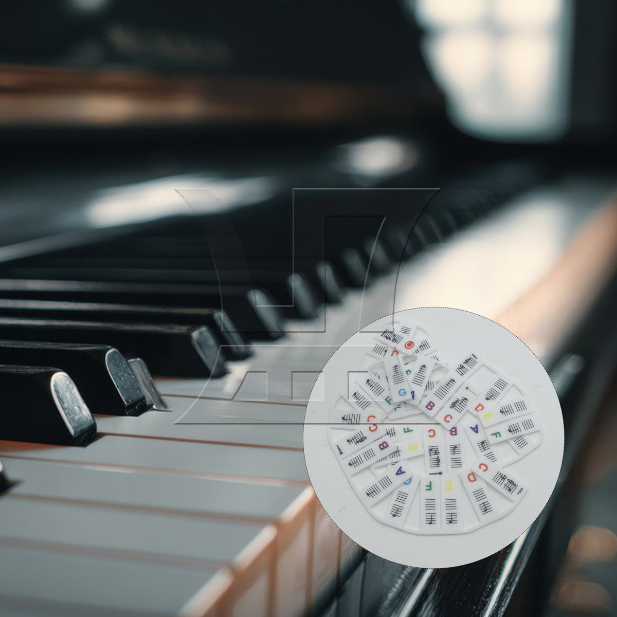 BQLZR 1set Piano Keyboard Sheet Music Note Stickers for Electric Piano