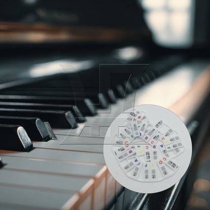 BQLZR 1set Piano Keyboard Sheet Music Note Stickers for Electric Piano