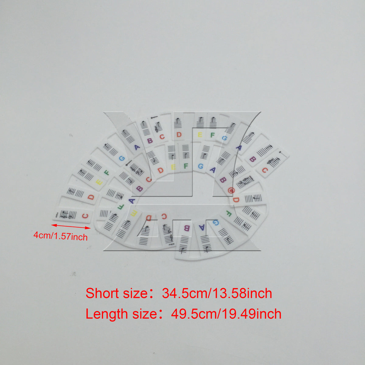 BQLZR 1set Piano Keyboard Sheet Music Note Stickers for Electric Piano