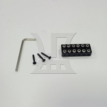 BQLZR 1pc Six String Headless Winding Lock Black High-Quality Material Long Service Life