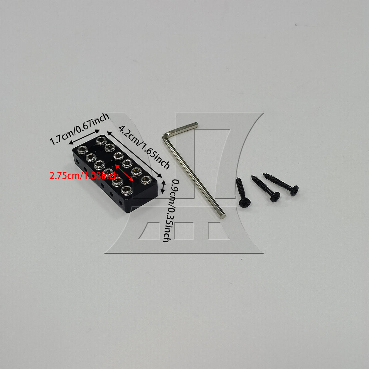 BQLZR 1pc Six String Headless Winding Lock Black High-Quality Material Long Service Life