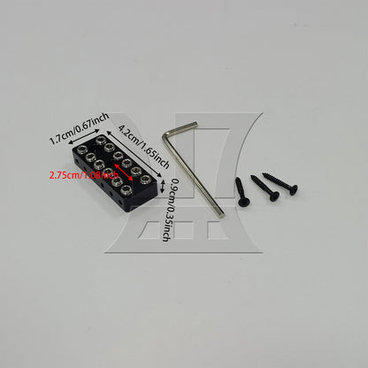 BQLZR 1pc Six String Headless Winding Lock Black High-Quality Material Long Service Life