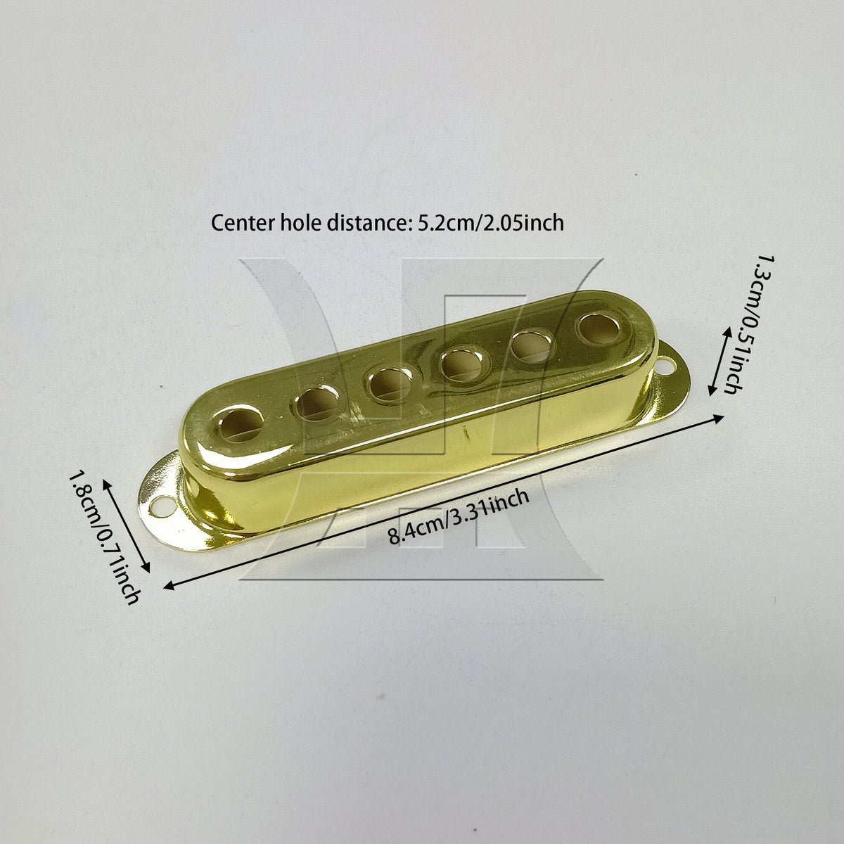 BQLZR 1pc Single Coil Pickup Cover 5.2cm Gold for Electric Guitar Single Coil Pickup