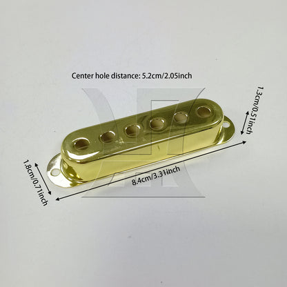 BQLZR 1pc Single Coil Pickup Cover 5.2cm Gold for Electric Guitar Single Coil Pickup