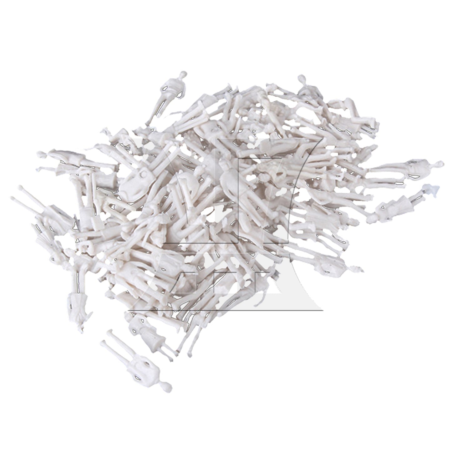 BQLZR 100PCS White Unpainted Architectural 1:75 Scale Model Figures