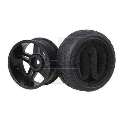 BQLZR 4PCS Rhombic Pattern Hub Wheel Rim&Tires 1:10 RC On-road Racing Car