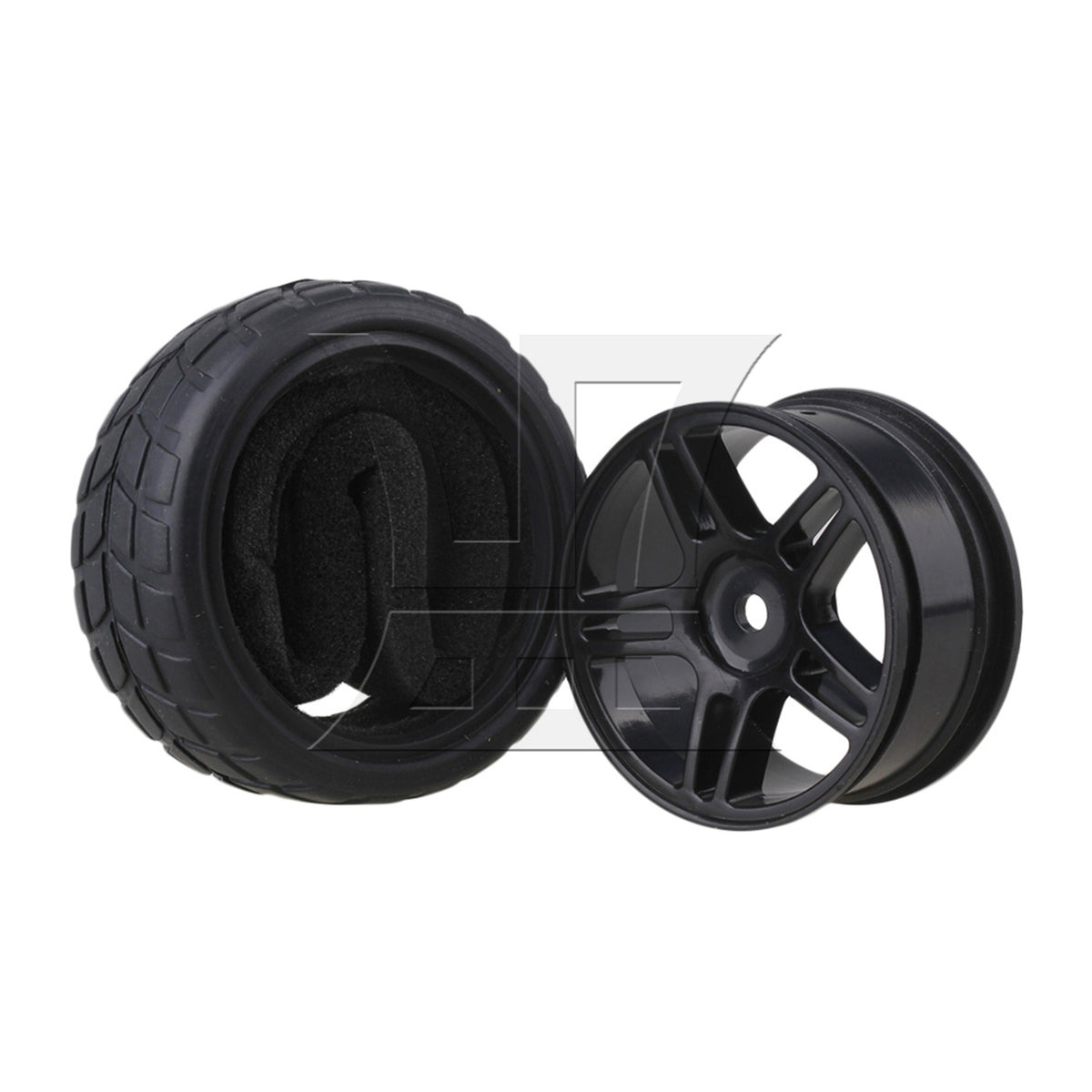 BQLZR 4PCS Rhombic Pattern Hub Wheel Rim&Tires 1:10 RC On-road Racing Car
