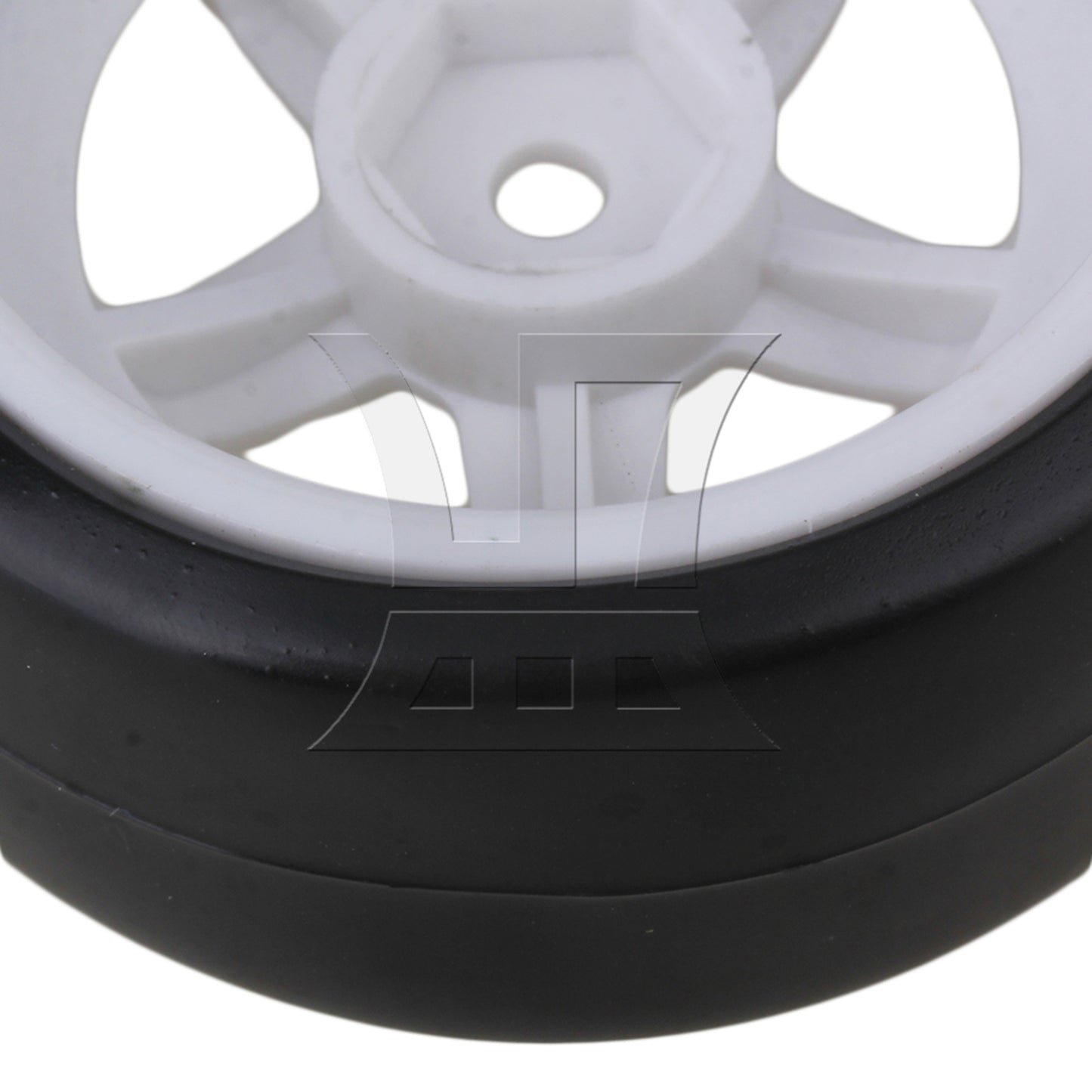 BQLZR 4x RC 1:10 On-Road Car & Drift Car 5 Spoke White Wheel Rim & Tyre Tires
