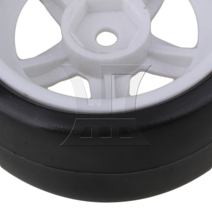 BQLZR 4x RC 1:10 On-Road Car & Drift Car 5 Spoke White Wheel Rim & Tyre Tires