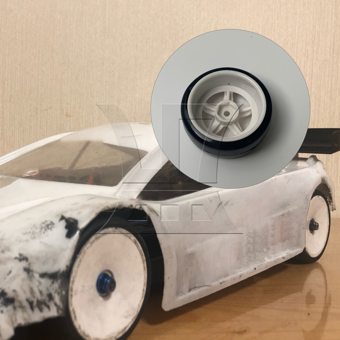 BQLZR 4x RC 1:10 On-Road Car & Drift Car 5 Spoke White Wheel Rim & Tyre Tires