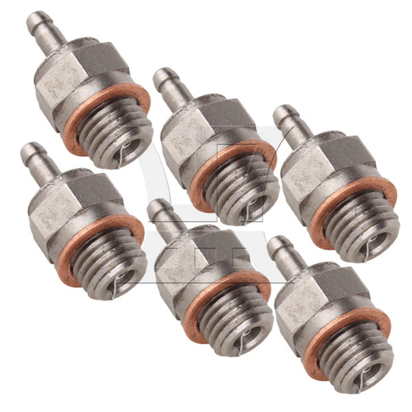 BQLZR Al. Igniter & 6Pcs N3 70117 Spark Glow Plugs Replacement for RC1:10 Model
