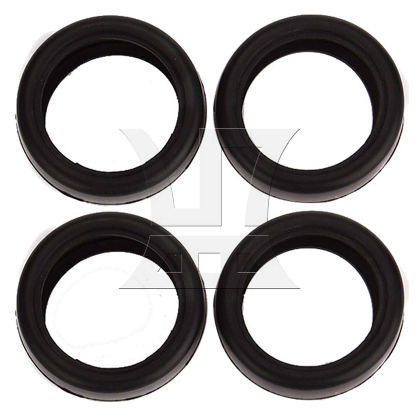 BQLZR  RC 1:10 On-Road Car Smooth Rubber Tire & White 10-Spoke Plastic Wheel Rims